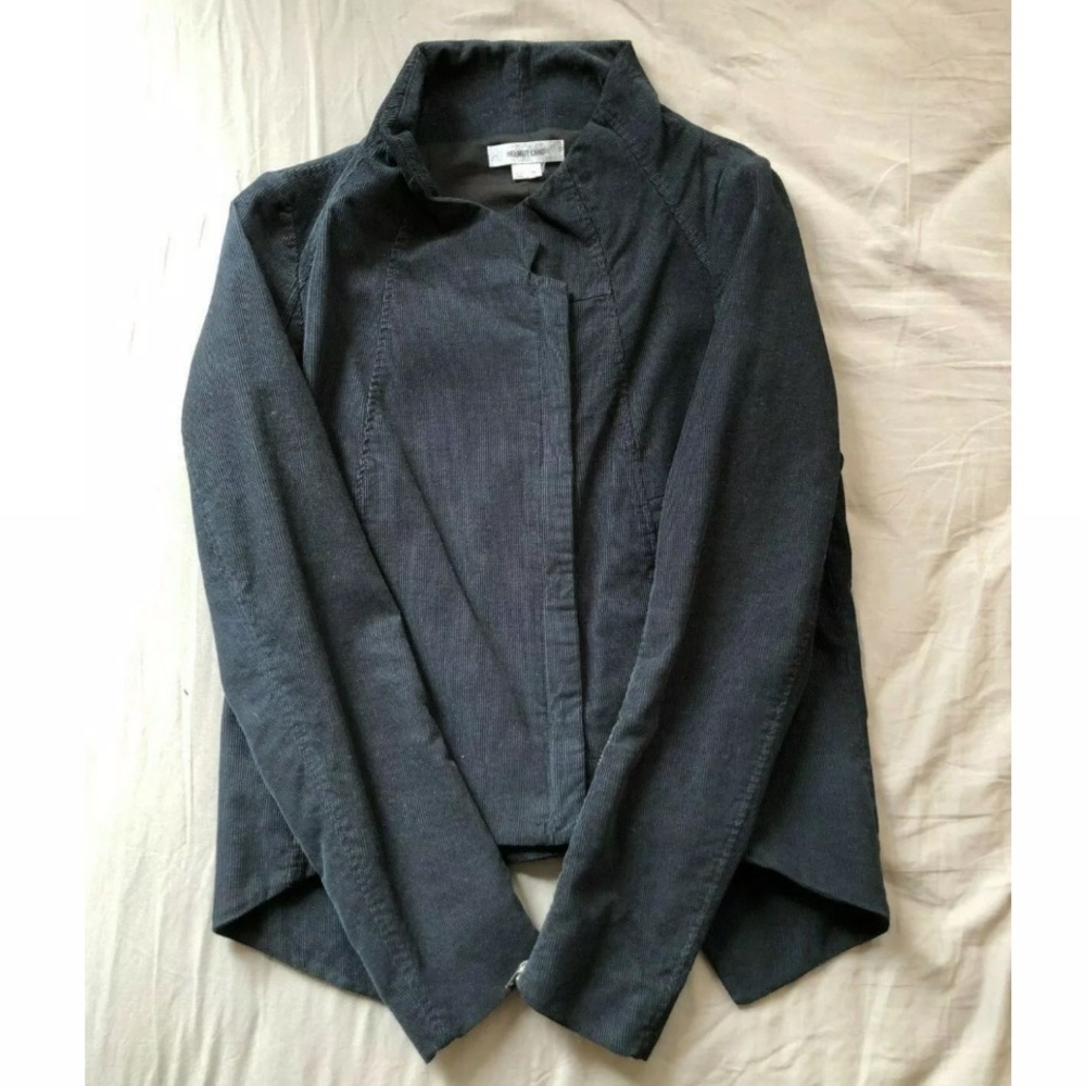 HELMUT LANG BLUISH BLACK CORDUROY JACKET